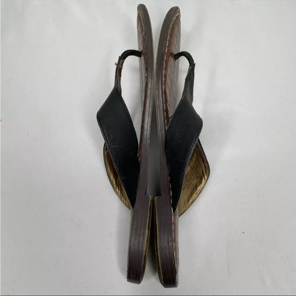 Sam Edelman Womens Kyra Black Leather Sandals Size 7.5